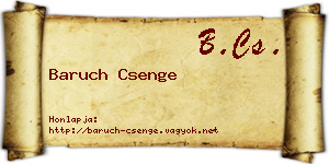 Baruch Csenge névjegykártya